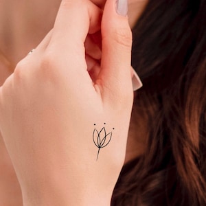 Floral Hand Temporary Tattoo