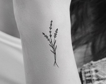 Lavender Temporary Tattoo