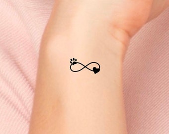 Minimalist Paw Print Infinity / dog tattoo