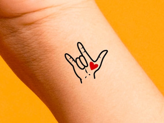 I Love You Hand Sign Tattoo 🤟🏼 I Love You Sign Language