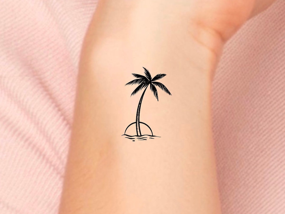 Palm tree tattoo illustration hires stock photography and images  Alamy