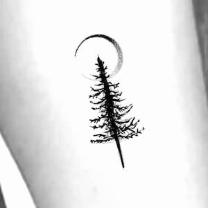 Moon Tree Temporary Tattoo