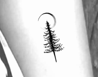 Moon Tree Temporary Tattoo