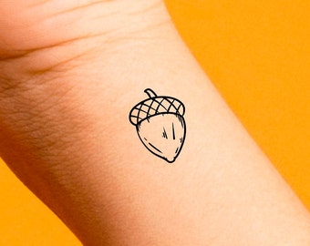 Acorn Temporary Tattoo