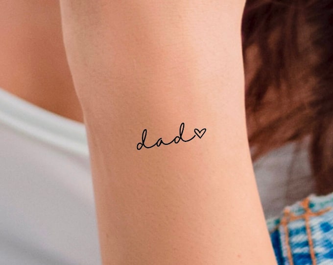 Mom and Dad Temporary Fake Tattoo Sticker set of 2 - Etsy
