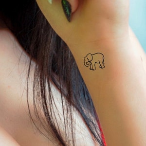 Small Elephant Temporary Tattoo