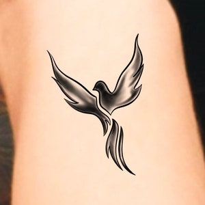Phoenix Temporary Tattoo / animal tattoo / bird tattoo