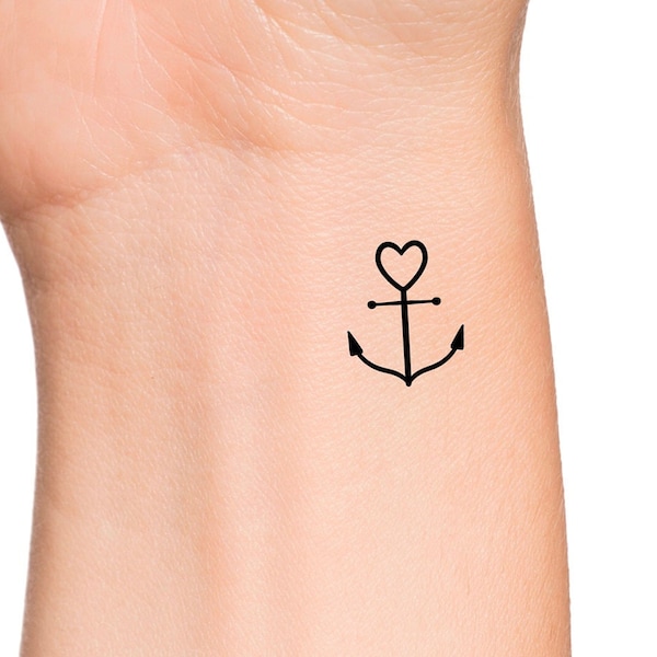 Small Anchor Temporary Tattoo / anchor tattoo / tiny anchor tattoo / wrist tattoo / ocean tattoo / beach tattoo / minimalist tattoo / tattoo