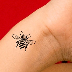 Bumblebee Temporary Tattoo / bee tattoo / bumble bee tattoo / animals tattoo