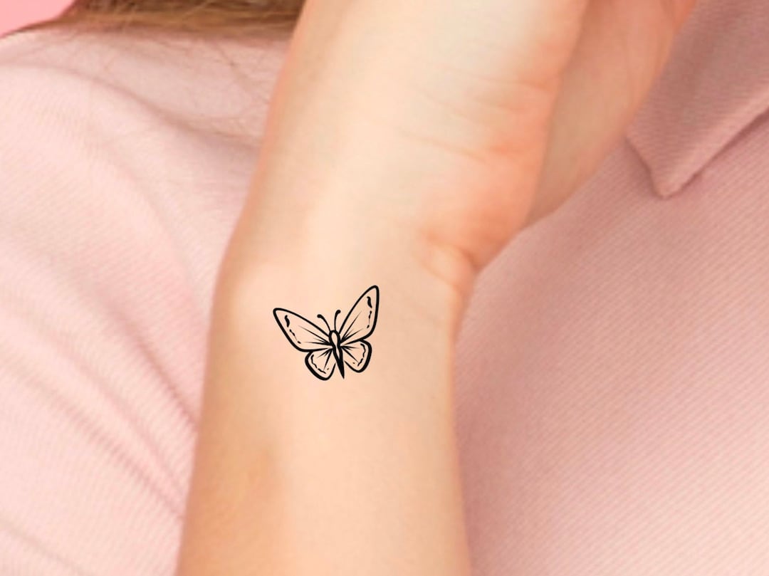 Small Butterfly Temporary Tattoo Etsy