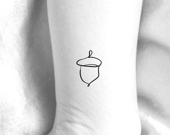 Acorn Line Temporary Tattoo