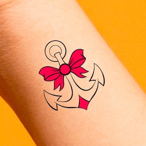 Anchor Bow Temporary Tattoo