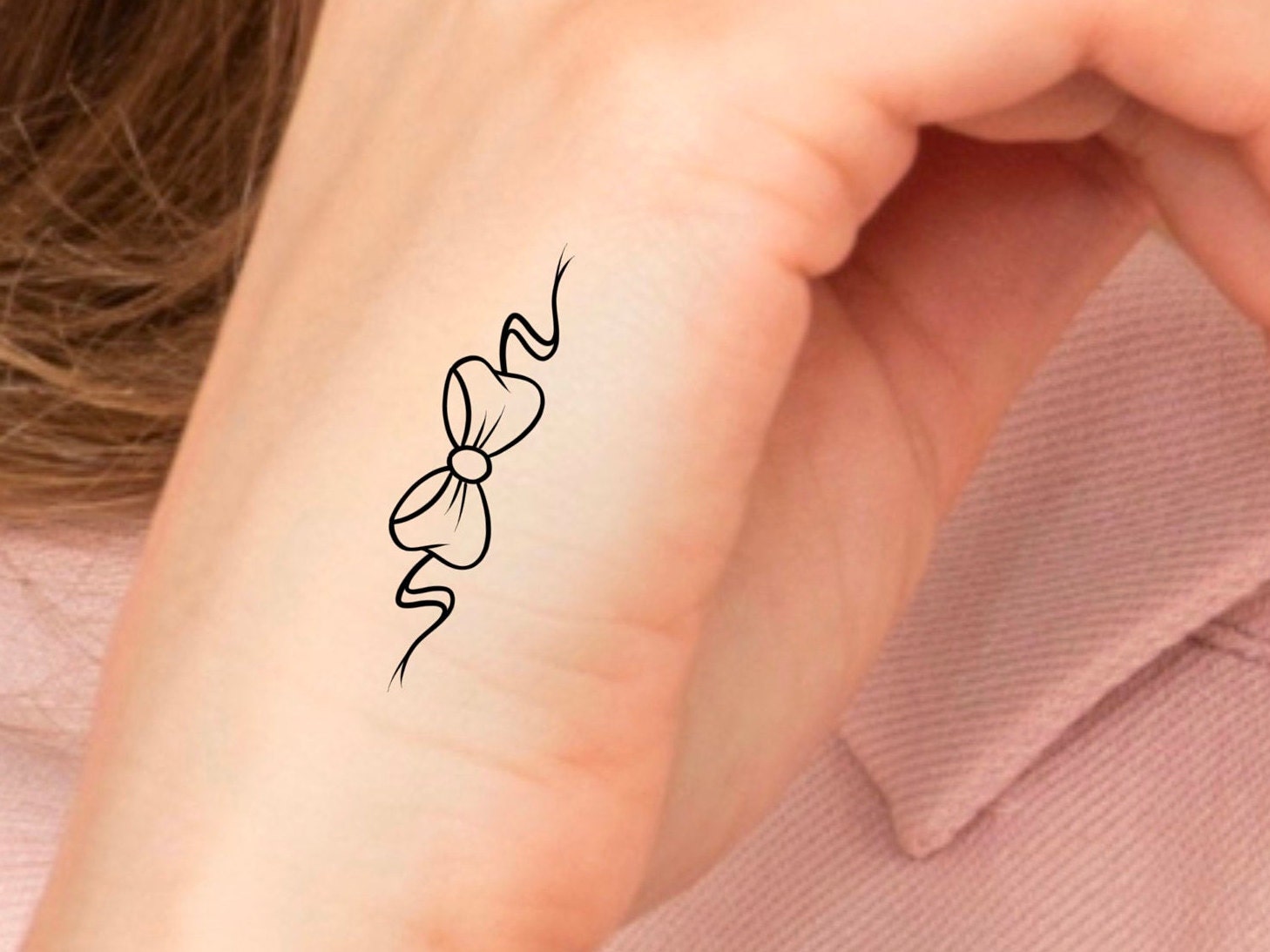 Small Bow Tattoo - Etsy Small Bow Tattoo - Etsy