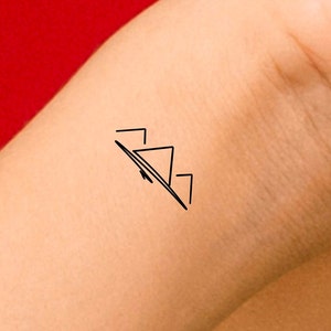 Minimalist Mountains Temporary Tattoo / triangle tattoo / geometric tattoo