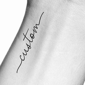 Custom Name Temporary Tattoo / custom words tattoo