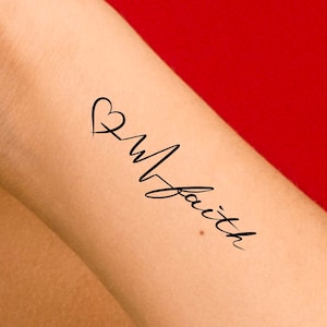 Faith Hope Love Temporary Tattoo / Religious Tattoo / Love Hope Faith tattoo / Hope / Love / faith