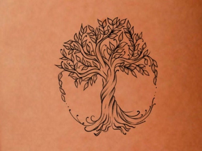 Tree of Life Tattoo / Tree Tattoo / Small Tree Temporary - Etsy Finland