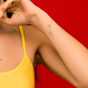 Woman Face Temporary Tattoo