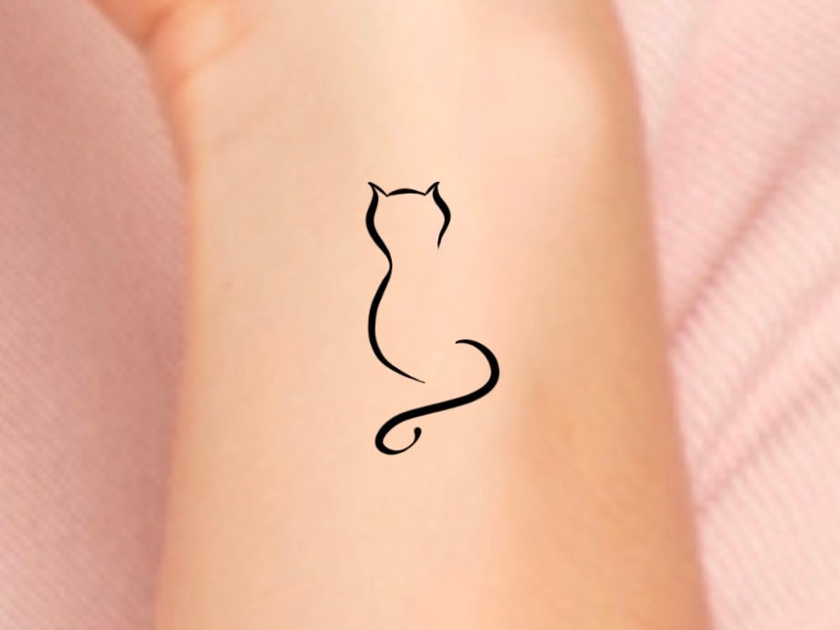 Top Minimal And Small Cat Tattoos Youll Want To See Inku Paw #36 Top Minimal And Small Cat Tattoos Youll Want To See Inku Paw