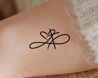 Cross Heart Infinity Temporary Tattoo - Religious Tattoo
