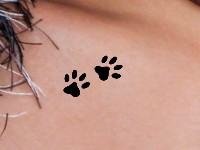 Paw Prints Temporary Tattoo - Etsy