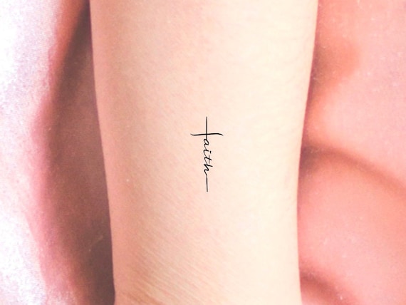 Faith Cross Temporary Tattoo - Etsy Canada
