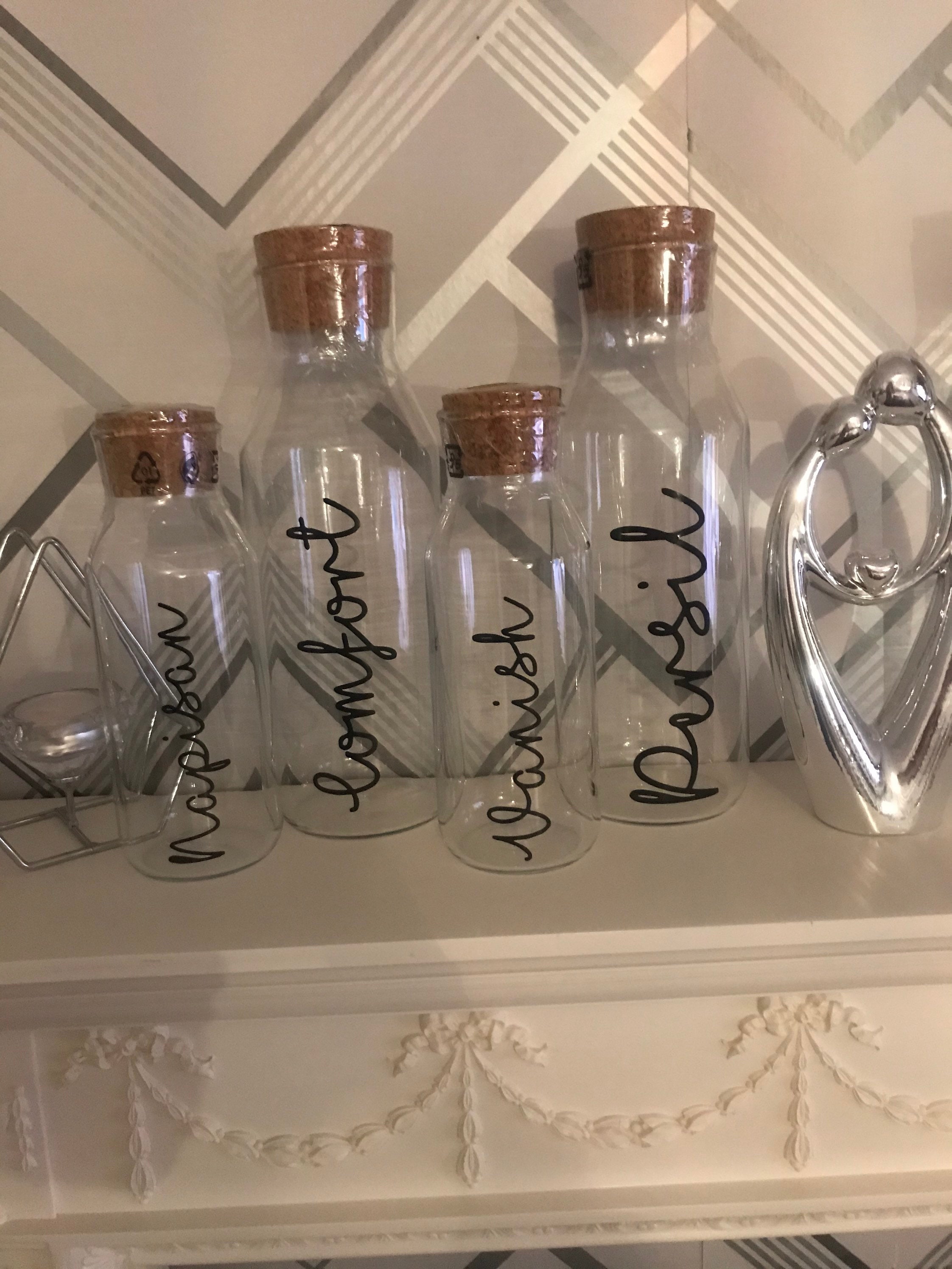 Laundry Bottles Carafe/ Cork Top Lid/ 500ml 1 Litre Bottles / Etsy