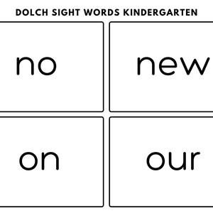 Sight Words Flash cards Dolch kindergarten sight words | Etsy