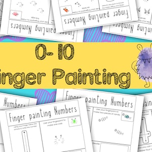 Finger Painting counting craft printable