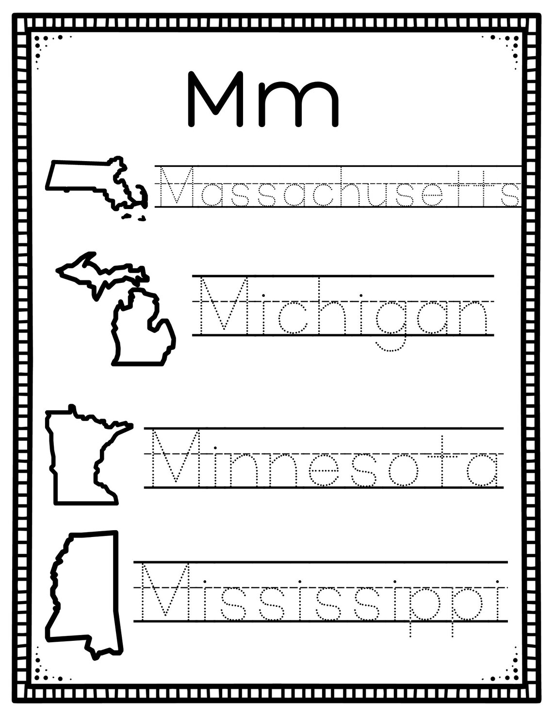tracing-practice-the-50-states-practice-worksheets-printable-etsy