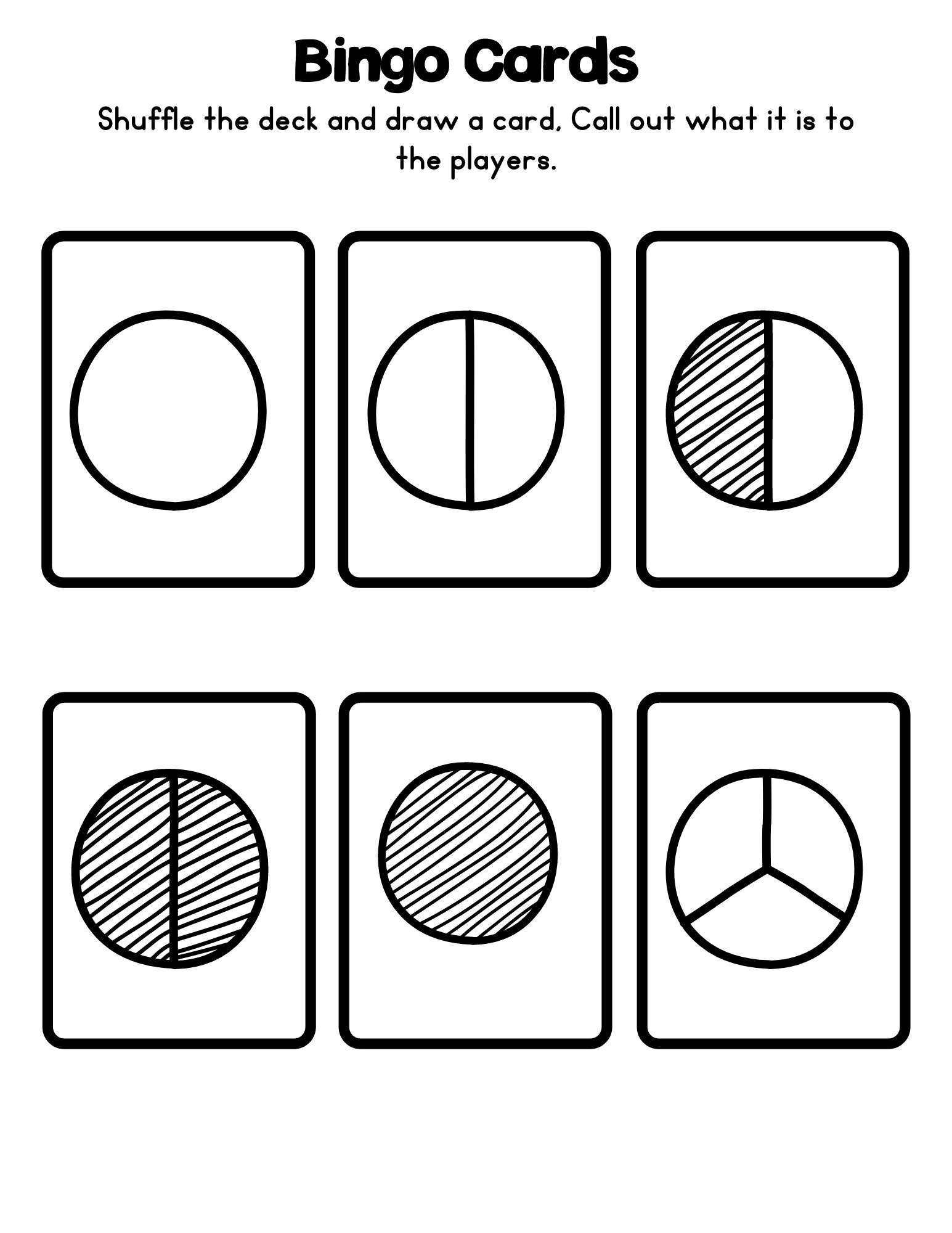 Fractions Bingo Math Printable. Educational Games - Etsy