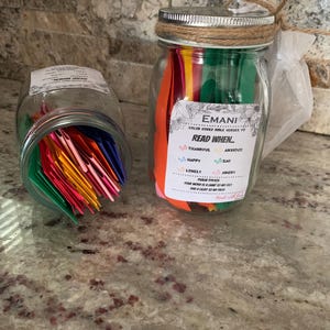 Frasco con versículos bíblicos, frasco de ánimo, regalo cristiano para él, ella, todos, niños, frasco de oración, escrituras bíblicas codificadas por colores, léame cuando,