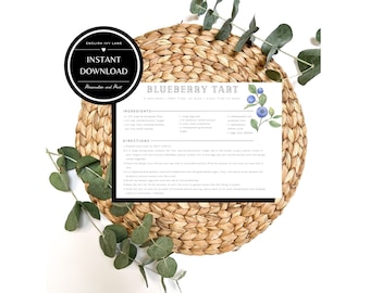 Farmhouse Recipe Card Template: Modern Minimalist Design (Downloadable)