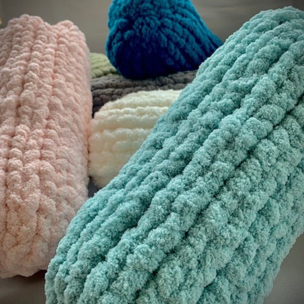 Chunky Hand Knit Neck Roll Pillows