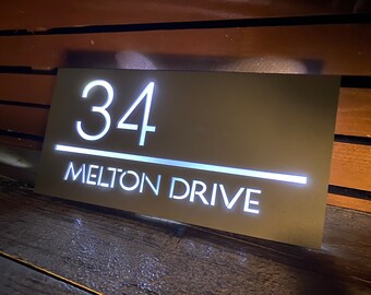 Cool White LED House Numbers LED Modern Address Signs 5-12 Inch for Homes