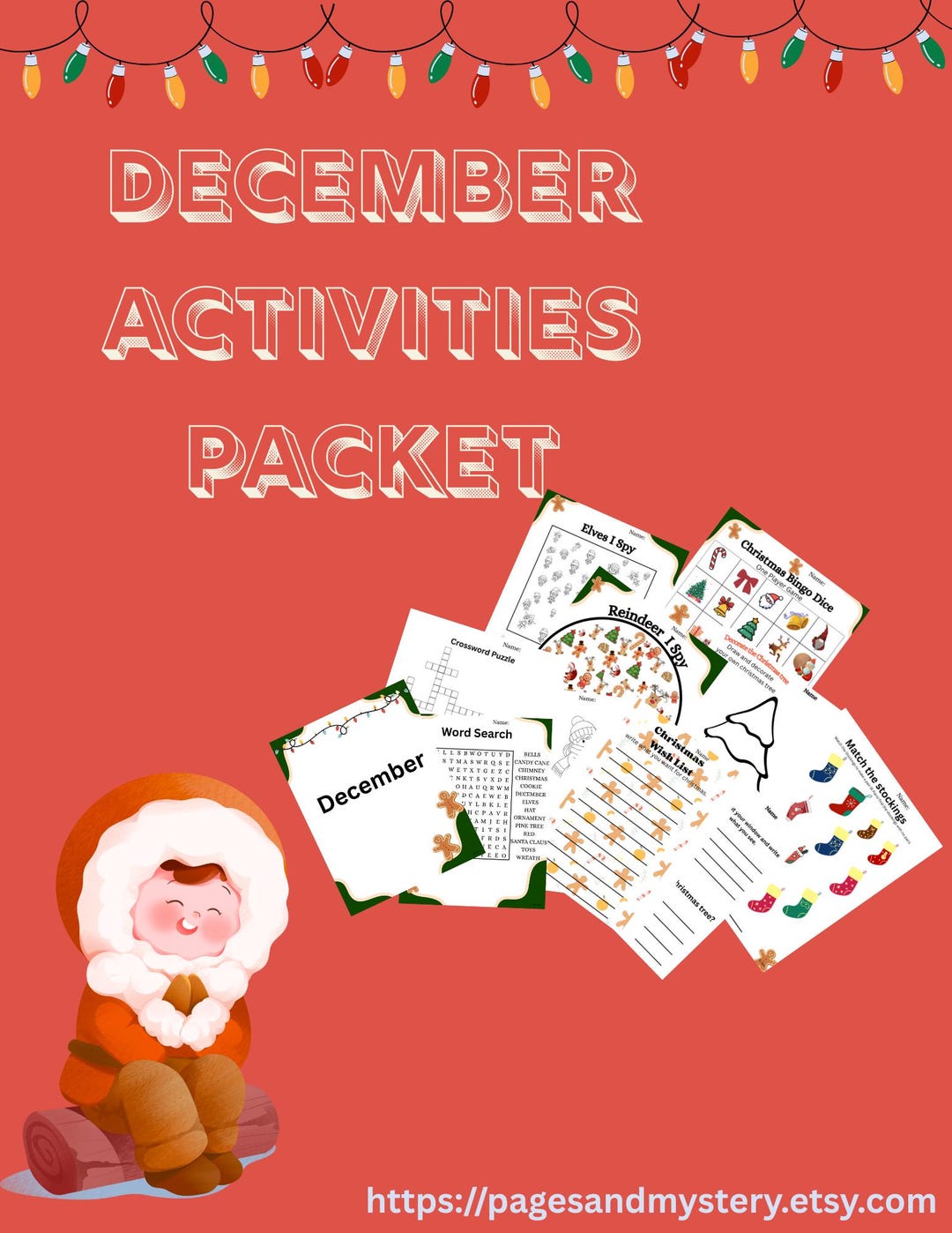 December Fun Activities December Activities Packet | Printable Fun Worksheets | Christmas ...