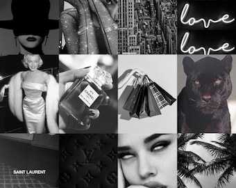 Boujee Black and White Aesthetic Wall Collage Kit, Black & White Wall Collage, Boujee Themed Prints (DIGITAL DOWNLOAD) 143 pcs