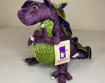 Peluche vintage de dragón Royal Renaissance de Manhattan Toy, año 2003, 107640. Nuevo con etiquetas.