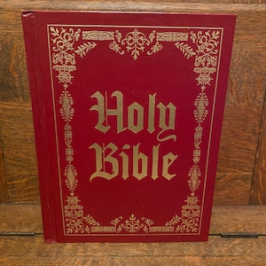 Vintage Large Holy Bible 1971 King James Version Red By Regency Publishing
