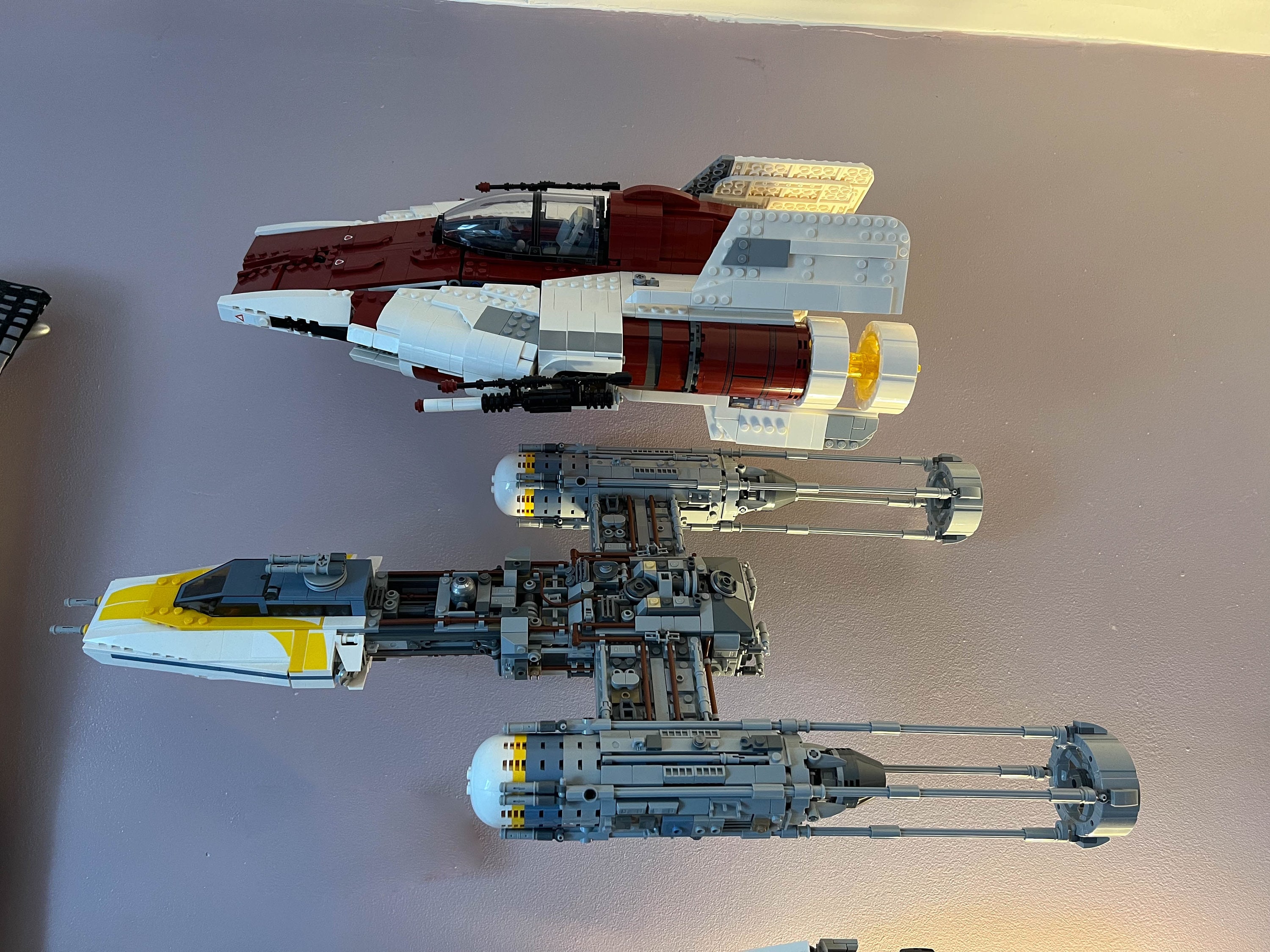 stamme slidbane Inde Lego Star Wars UCS Y-wing 75181 / A-wing 75275 Wall Mount - Etsy