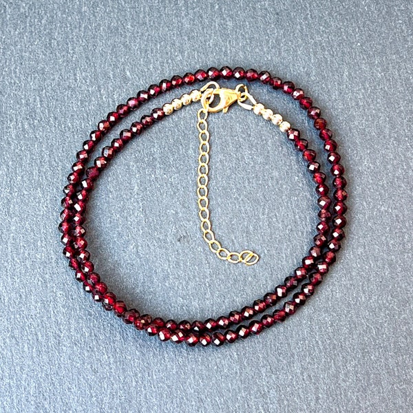 thumbnail image 2 of Natural Red Garnet Gemstone Beads | 8mm Round Loose Beads For Jewelry Making DIY 2 of 9