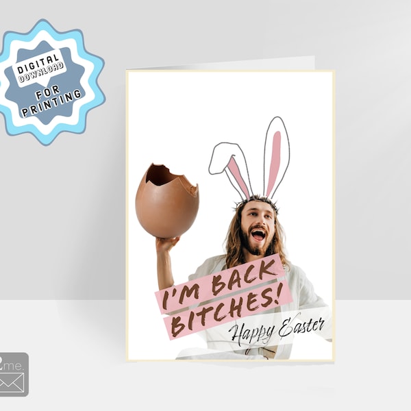Rude and Funny Easter Card. 5 x 7 inch PRINTABLE card