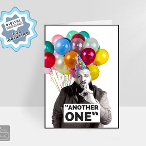 Carte d'anniversaire imprimable DJ Khaled 7 x 5 pouces