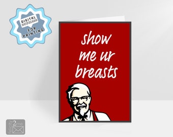 Tarjeta de aniversario divertida. Directo al grano - Tarjeta digital KFC de 7 x 5 pulgadas svg