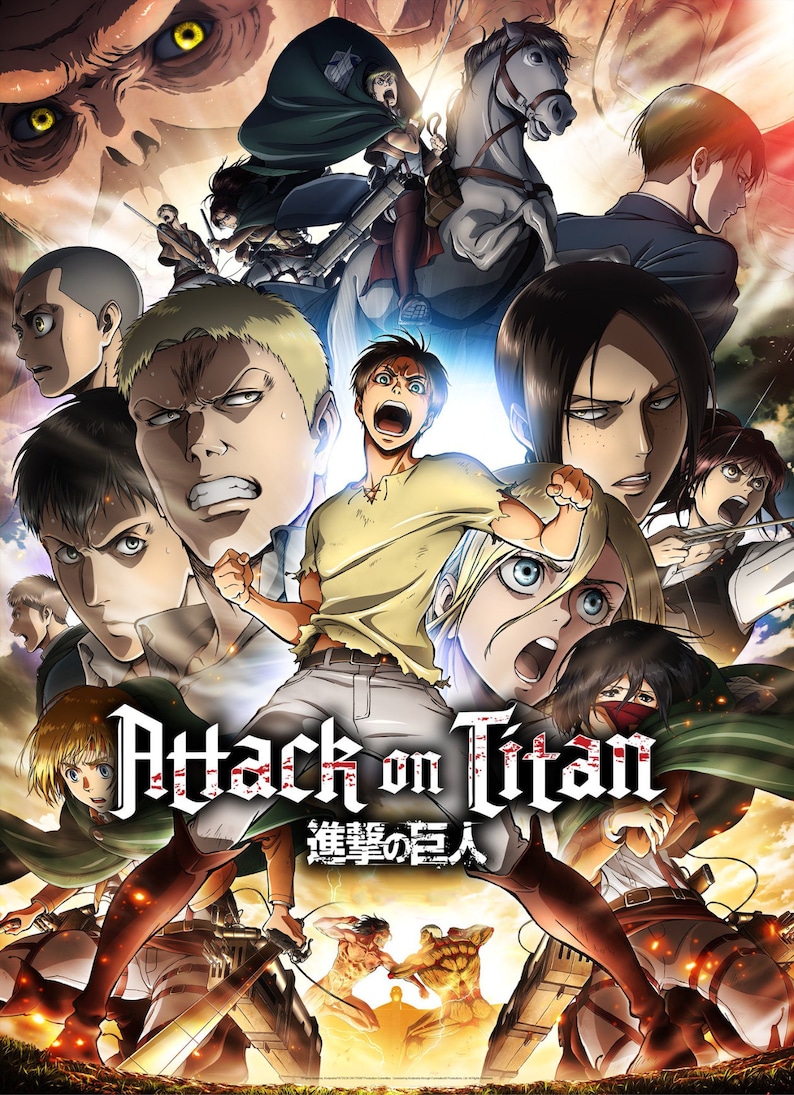 Attack On Titan Anime On Demand Attack on Titan Anime Poster A3 and A4 | Etsy