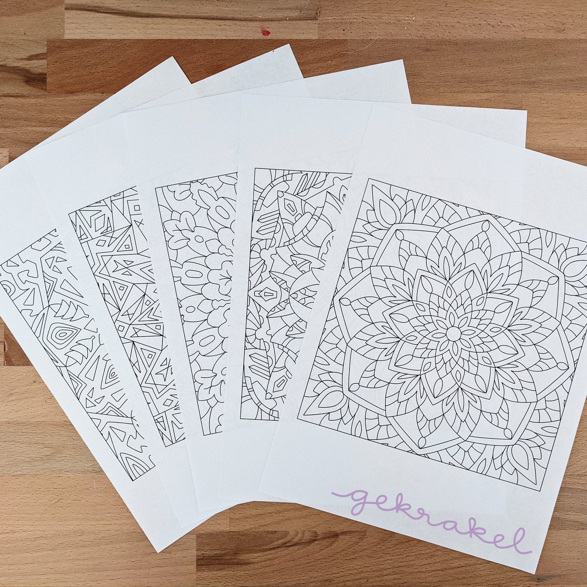 Mandala Malbuch 15 Mandalas zum Ausdrucken Malbuch für Erwachsene