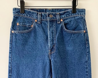 Vintage 90s Levi&#39;s 505 Dark Wash Jeans Made In USA