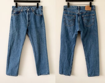Vintage 90s Levi's 501 Jeans With Small Four Leaf Clover