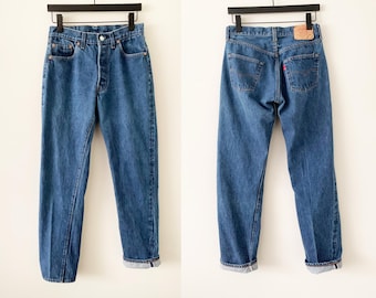 Vintage 80s Gorgeous Levi&#39;s 501 Selvedge Button Fly Jeans Made In USA
