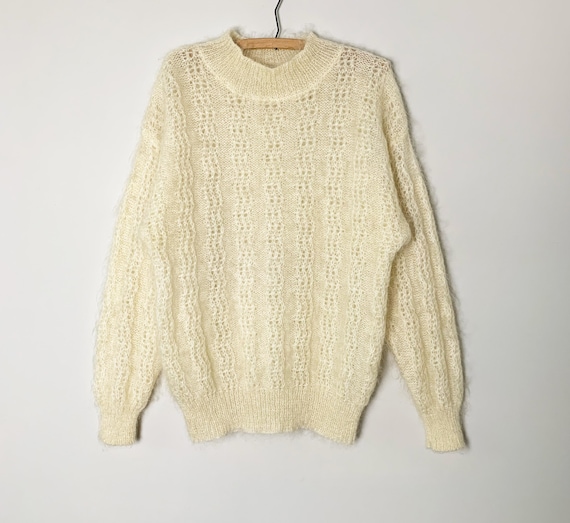 Vintage 80s Beautiful Ivory Christian Dior Mohair Sweater - Etsy